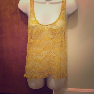 Lace see through tank top